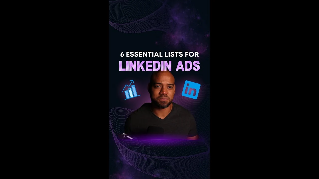 YouTube video thumbnail: Six LinkedIn Ads Audience Lists for B2B Campaign Planning
